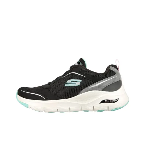 Skechers Arch Fit Series Низкие Беговые Кроссовки Женские Черные