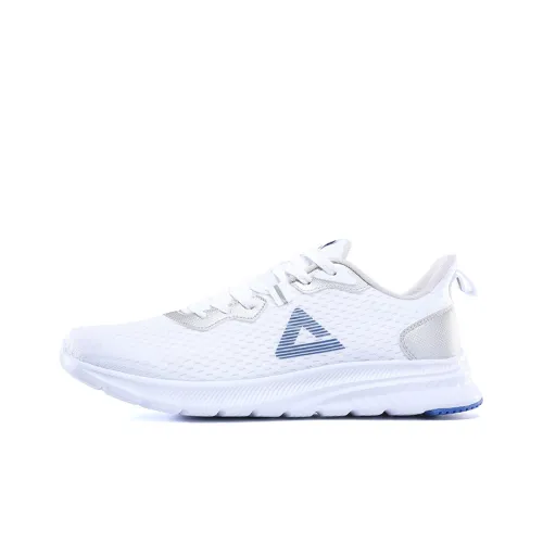 PEAK Slip-resistant Abrasion-resistant Low-top Беговые кроссовки Мужские Белый Синий