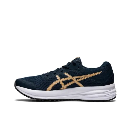 Asics Slip Resistant Abrasion Resistant Breathable Low-Top Беговые кроссовки Женские Синий Желтый