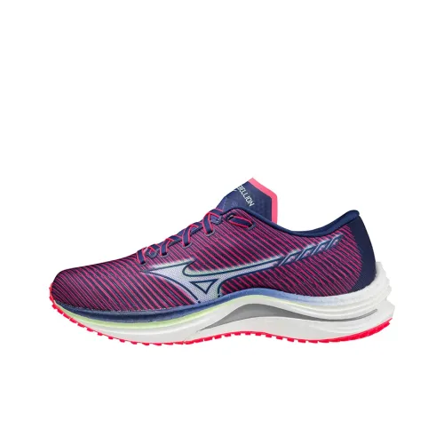 Mizuno WAVE REBELLION Low Топ Беговые кроссовки Женские Фиолетово-синие