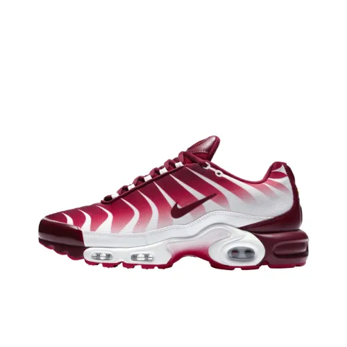 Nike Air Max Plus Амортизация Износостойкий Низкий Топ Беговые кроссовки Мужские Красный Белый