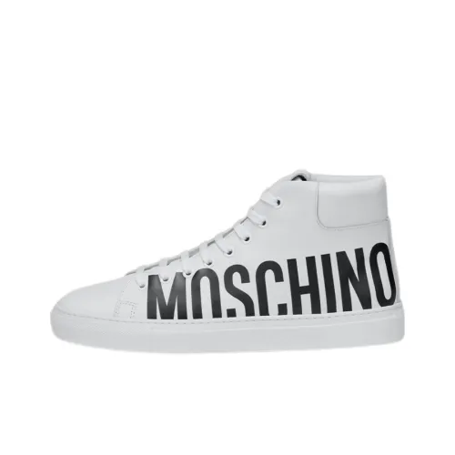 MOSCHINO Высокий Топ Стильный Скейтбординг Мужской Белый