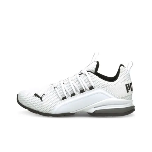 PUMA Axelion Шокаблоки Slip-Resistant Низкий Топ Беговые кроссовки Мужские Белый Черный