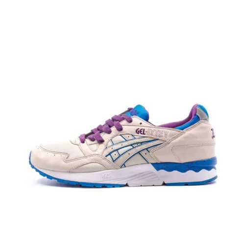 Asics Gel Lyte 5 Low Топ Беговые кроссовки Унисекс Бежевый Белый Синий