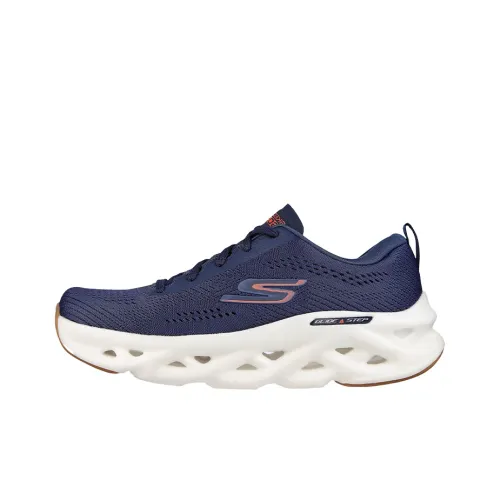 Skechers GO RUN Glide Step Низкий Топ Беговые Кроссовки Мужские Синие