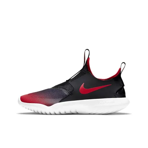 Nike Flex Runner Амортизаторы Shock противоскользящие устойчивые к истиранию низкий топ беговые кроссовки GS черный красный