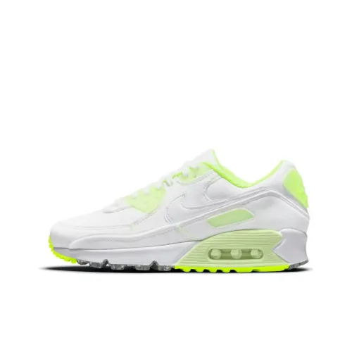 Nike Air Max 90 Low Топ Беговые кроссовки Мужской Белый Лимон