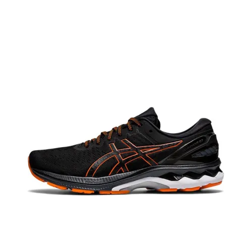 Asics Gel Kayano 27 Low Топ Беговые кроссовки Мужские Черный Оранжевый