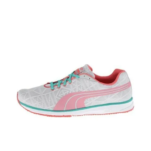 PUMA Амортизация Устойчивость к истиранию Противоскользящие Дышащие Низкие кеды для бега Женские Серый Розовый