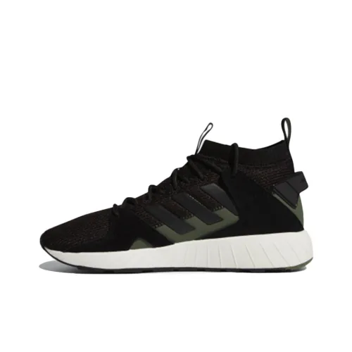 ADIDAS NEO Questar Slip-резистентный и дышащий MID топ для беговых кроссовок Мужской Зеленый Черный