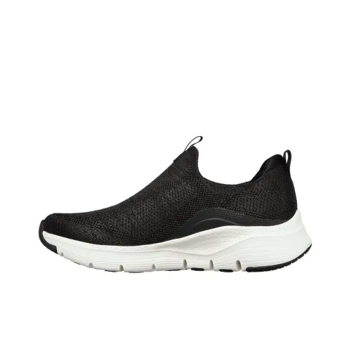 Skechers Arch Fit Series Низкие Беговые Кроссовки Женские Черный Белый