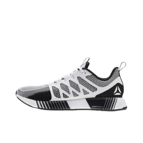 Reebok Slip Resistant Abrasion Resistant Легкий Низкий Топ Беговые кроссовки Мужской Черный белый