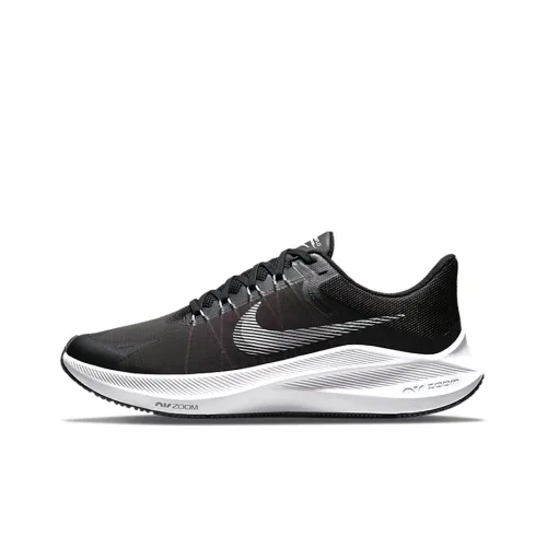 Nike Zoom Winflo 8 Slip-resistant Abrasion-resistant Low Top Casual Training Running Shoes Men's Black White