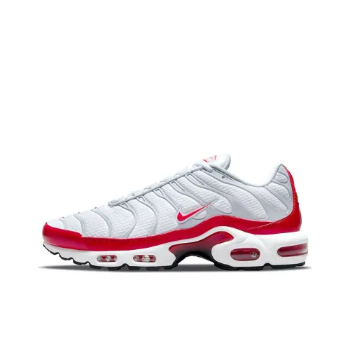 Nike Air Max Plus Low Топ Беговые кроссовки Мужские Белый Красный