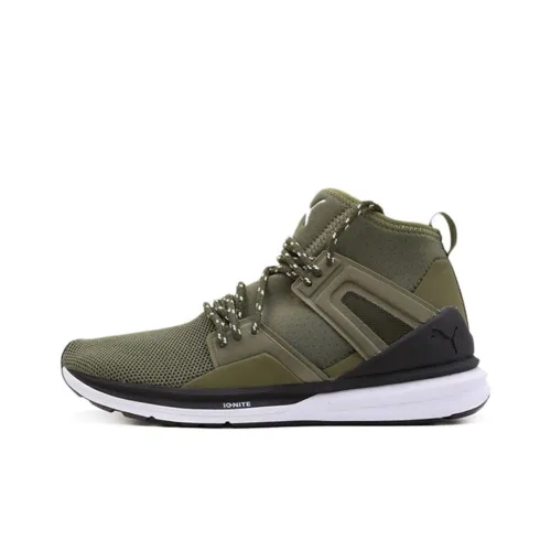 PUMA Shock Absorbers Slip-Resistant Abrasion-Resistant MID Топ Марафон Беговые кроссовки Унисекс Зеленый