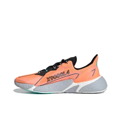Adidas X9000l4 Slip Устойчивый к истиранию Низкий Топ Повседневные Беговые кроссовки Мужские Оранжевый Серый Черный