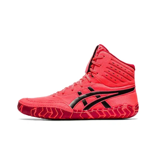 Asics Aggressor 4 High Топ Беговые кроссовки Унисекс Sunrise Red Black