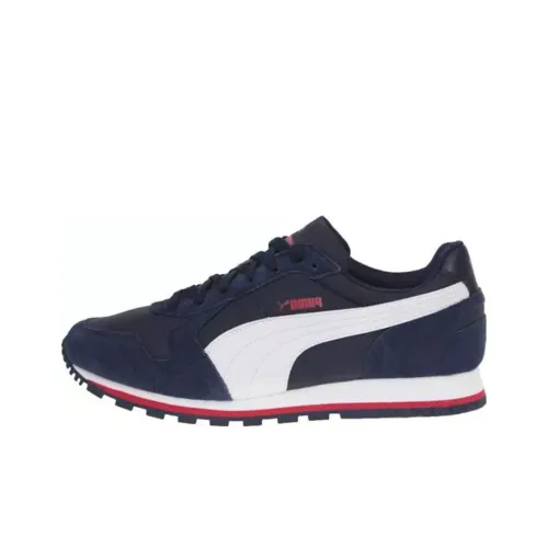 PUMA St Runner Slip-resistant Abrasion-resistant Breathable Low-Top Casual Running Shoes Men's Blue White Red PUMA St Runner Противоскользящий Устойчивый к истиранию Дышащий Низкий Топ Повседневные Беговые Кроссовки Мужские Синий Белый Красный