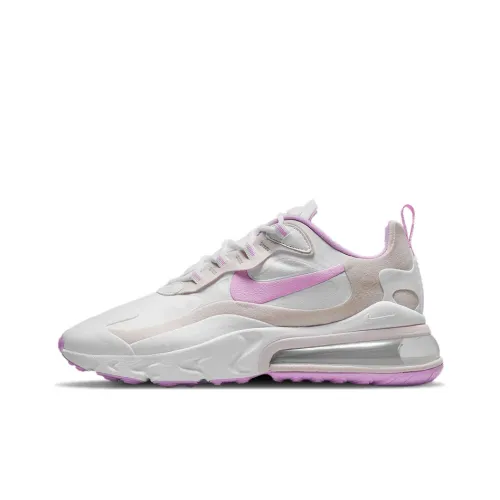 Nike Air Max 270 Устойчивый к истиранию Низкий Топ Air Cushion Беговые кроссовки Женские Бежевый Белый Фиолетовый