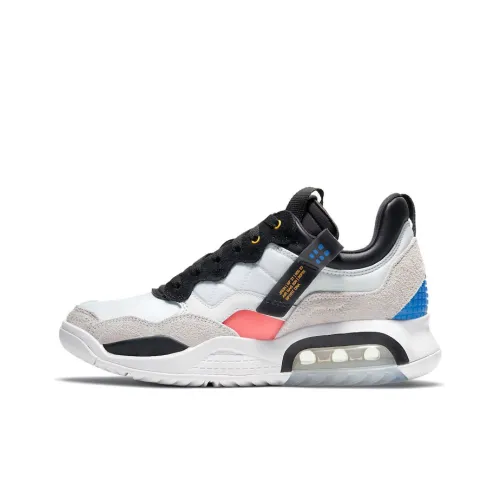 Джордан MA2 Амортизаторы Shock Absorbers Противоскользящие Устойчивые к истиранию Легкие Низкий Топ Беговые кроссовки Мужские Серый Белый Черный