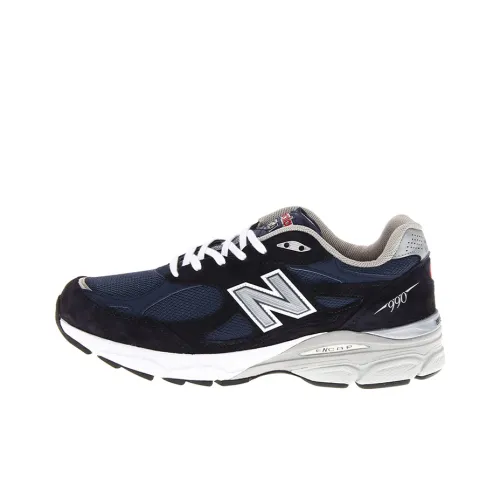 New Balance NB 990 V3 Low Топ Марафон Беговые кроссовки Мужской Черный Синий