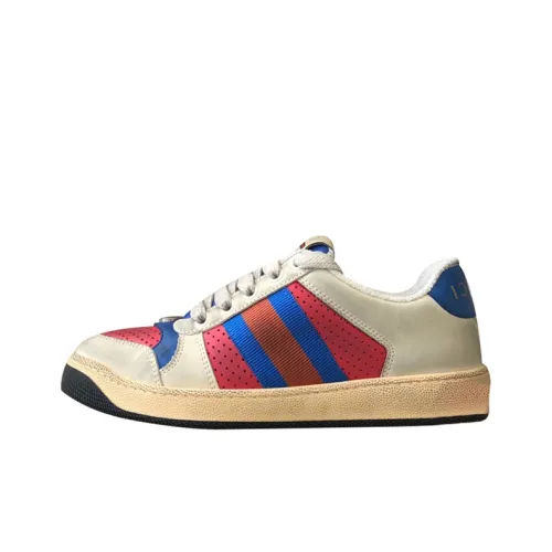 GUCCI Screener Low Топ Стильные Скейтбординги Женские Красный синий