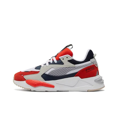 PUMA RS Z Z-Shock Амортизаторы Противоскользящие Устойчивые к истиранию MID Топ Повседневные Беговые кроссовки Унисекс Красный Белый