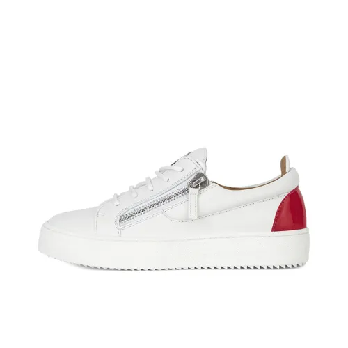 Giuseppe Zanotti GZ Low Топ Скейтборд Кроссовки Женские Белые Красные