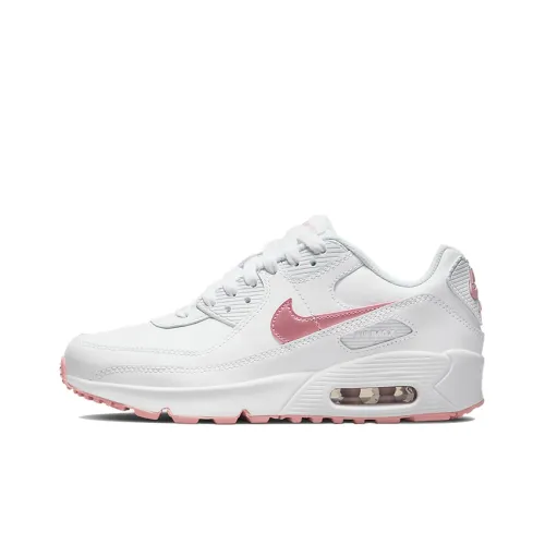 Nike Air Max 90 Low Топ Повседневные Беговые Кроссовки Женские Белые Розовые