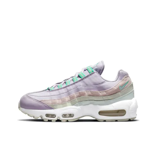 Nike Air Max 95 Low Топ Air Cushion Повседневные Беговые Кроссовки Женские Светло-фиолетовый Розовый