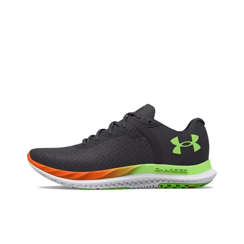 Under Armour Charged Breeze Running Low Топ Беговые кроссовки Мужской Черный Зеленый Оранжевый