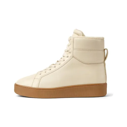 Bottega Veneta Quilt High Топ Стильные Скейтбординги Мужской Бежевый