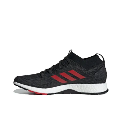 Adidas Pure Boost Slip-Resistant и Дышащие Низкие Кроссовки для Бега Унисекс Черные и Красные