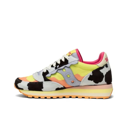 Saucony Jazz Triple Low Топ Беговые кроссовки Женские Желтый Черный Апельсин Стандарт M