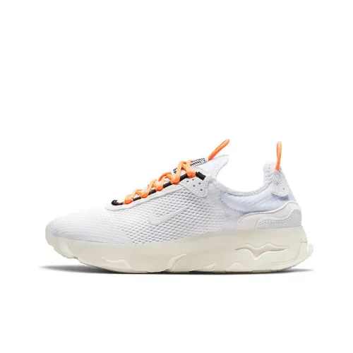 Nike React Live Slip Resistant Abrasion Resistant Breathable Low-Top Running Shoes GS White Orange Найк React Live противоскользящий устойчивый к истиранию дышащий низкий топ беговые кроссовки GS белый оранжевый