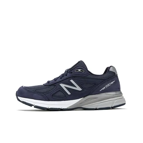 New Balance NB 990 V4 Low Топ Беговые кроссовки Мужской Темно-синий