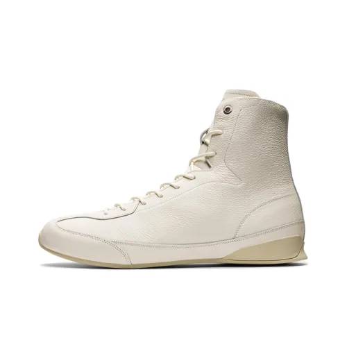 Onitsuka Tiger Gracia Покрытие Устойчивое к истиранию Легкий Низкий Верх Резистентный Высокий Топ Беговые кроссовки Унисекс Белый