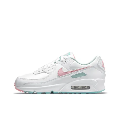 Nike Air Max 90 Low Топ Беговые кроссовки Мужские Белый Розовый Синий