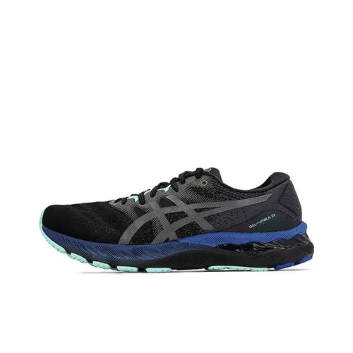 Asics Gel Nimbus 23 Low Top Marathon Беговые кроссовки Мужские Черные Синие