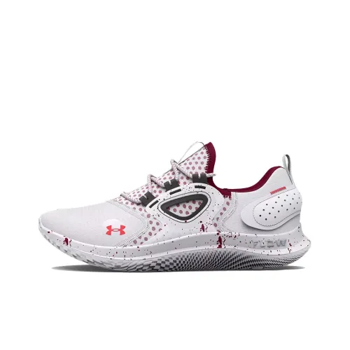 Under Armour Амортизация Устойчивый к истиранию Дышащий Легкий Низкий Топ Повседневные Беговые кроссовки Женские Белые Розовые