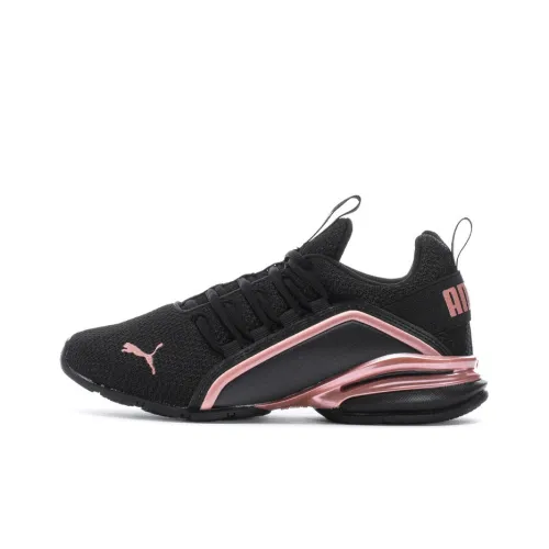 PUMA Axelion Shock Absorbers Slip-resistant Abrasion-resistant Low Top Беговые кроссовки Женские Черный Розовый