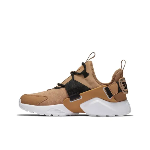 Nike Air Huarache Амортизаторы Shock противоскользящие устойчивые к истиранию дышащие низкий топ беговые кроссовки женские кофе