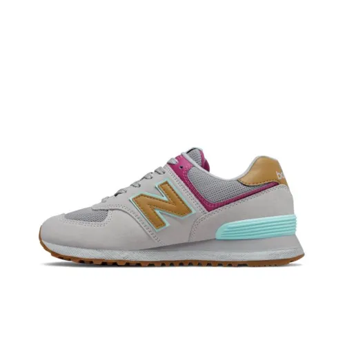 New Balance NB 574 Low Топ Марафон Беговые кроссовки Женские Серый