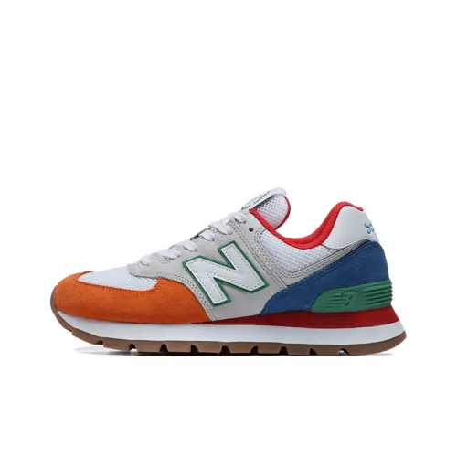 New Balance NB 574 Low Топ Марафон Беговые кроссовки Унисекс Оранжевый Красный Белый