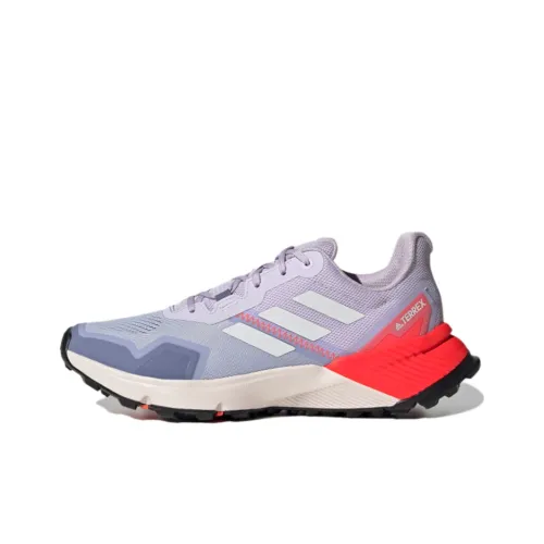 adidas Terrex Soulstride Trail Running Устойчивый к абразиву Низкий Топ Походная обувь Женская Фиолетово-Розовая