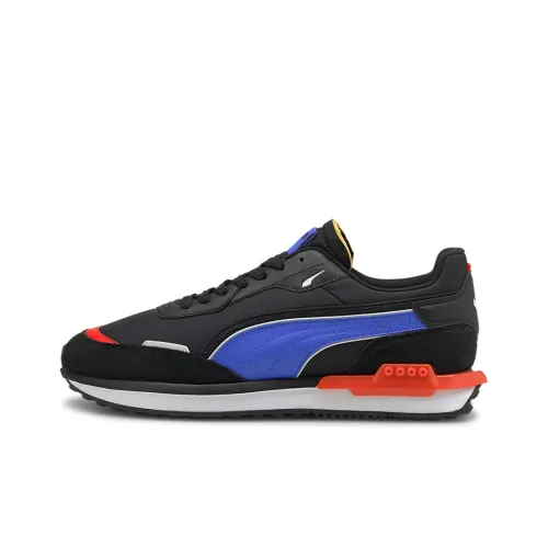 PUMA City Rider Low Беговые кроссовки Унисекс Черный Синий Красный