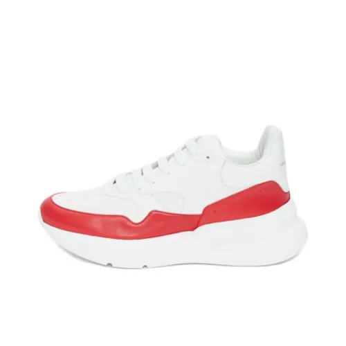 Alexander McQueen Износостойкие и Легкие Низкие Беговые Кроссовки Мужские Белые и Красные