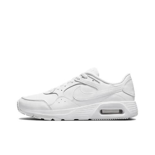 Nike Air Max SC Низкие Кроссовки для Бега из Кожи Мужские Белые