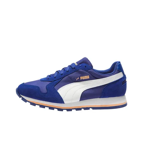 PUMA St Runner Амортизирующие противоскользящие устойчивые к истиранию дышащие низкий топ беговые кроссовки Женские Синие