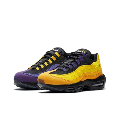 Nike Air Max 95 Low Беговые кроссовки Мужские Желто-фиолетовые